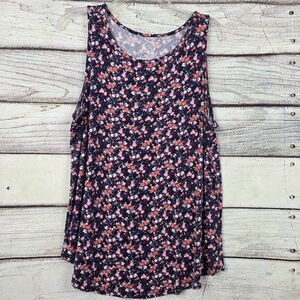 Maurices 24/7 Floral Sleeveless Tunic Tank XL